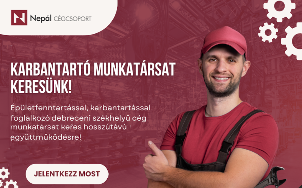 KARBANTARTÓ - munkatársat keresünk